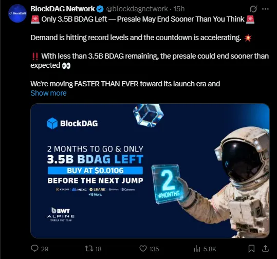 BlockDAG Presale News