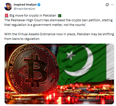 Pakistan Peshawar Highcourt Decision on Crypto Ban 