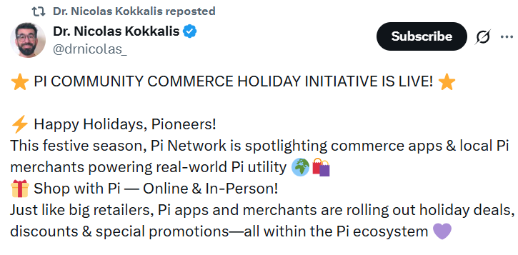 Pi Community Commerce Holiday Initiative
