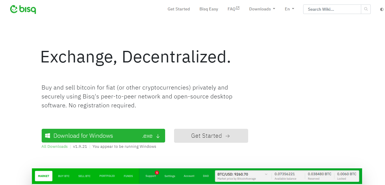 Bisq decentralized P2P exchange for trading privacy coins without identity verification