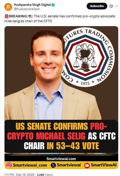 Michael Selig Appointed as US CFTC Chairman 