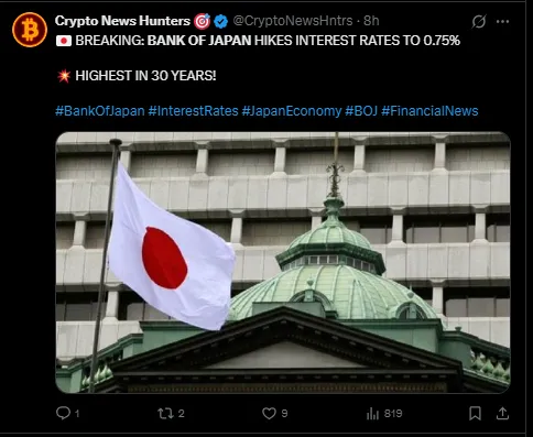 Bank of Japan Rate Hike