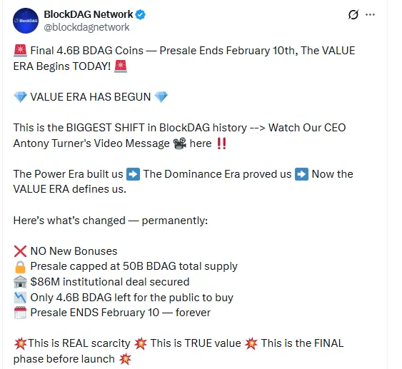 BlockDAG Presale End Date 