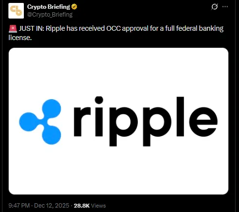 Ripple gets OCC approval