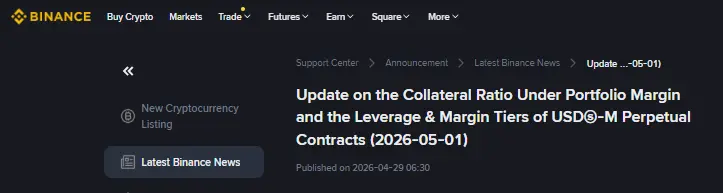  Binance Margin Update, Crypto Traders के लिए Liquidation Risk