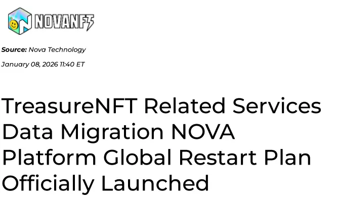 Nova Nft Trasfered Treasure Updates