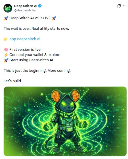 DeepSnitch AI V1 Launch, DeepSnitch AI Latest news 