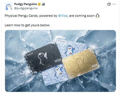 pudgy penguins launched pengu cards