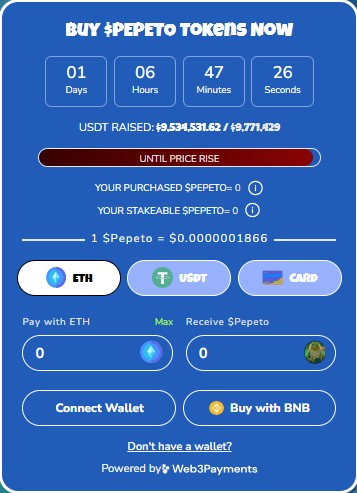 Pepeto Crypto Presale 