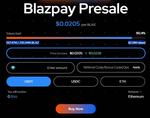 Blazpay crypto presale 