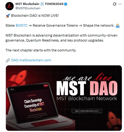 MST Blockchain DAO Launch 