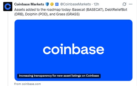 Coinbase Listing News