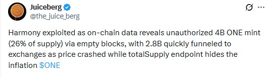 Harmony ONE Exploit News