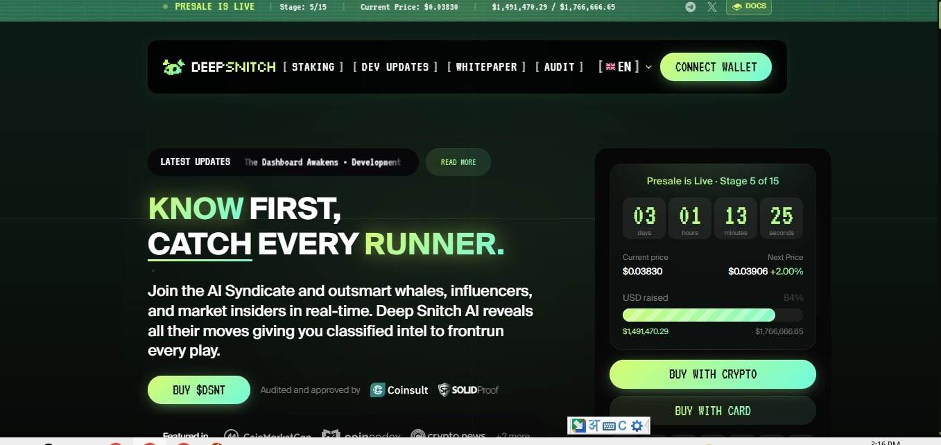 DeepSnitch AI ($DSNT)