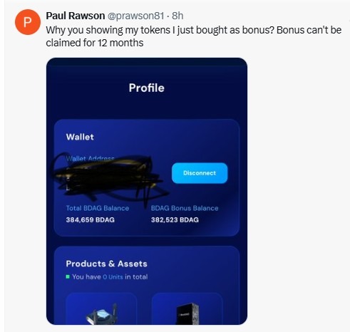 users facing problem with bdag airdrop claim 