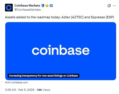 Espresso ESP Listing Update