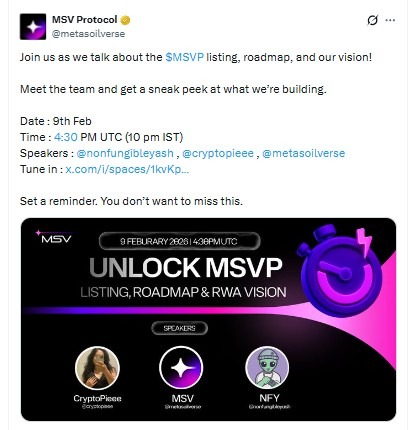 msv protocol ama session msvp coin listing 