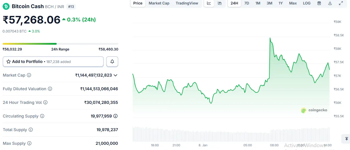 Bitcoin Cash Price Today