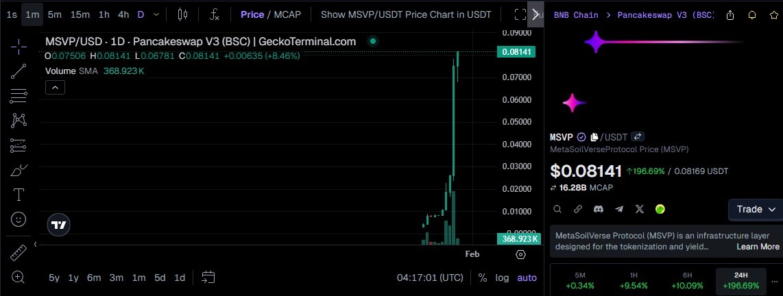 MSVP Coin Price Today 