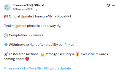 Treasure NFT Migration Update