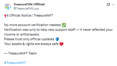 Treasure NFT Update