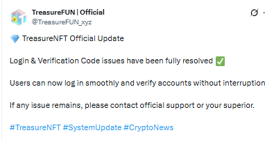 Treasure nft official update