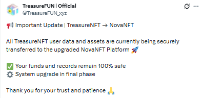 Treasure NFT Migration to Nova NFT
