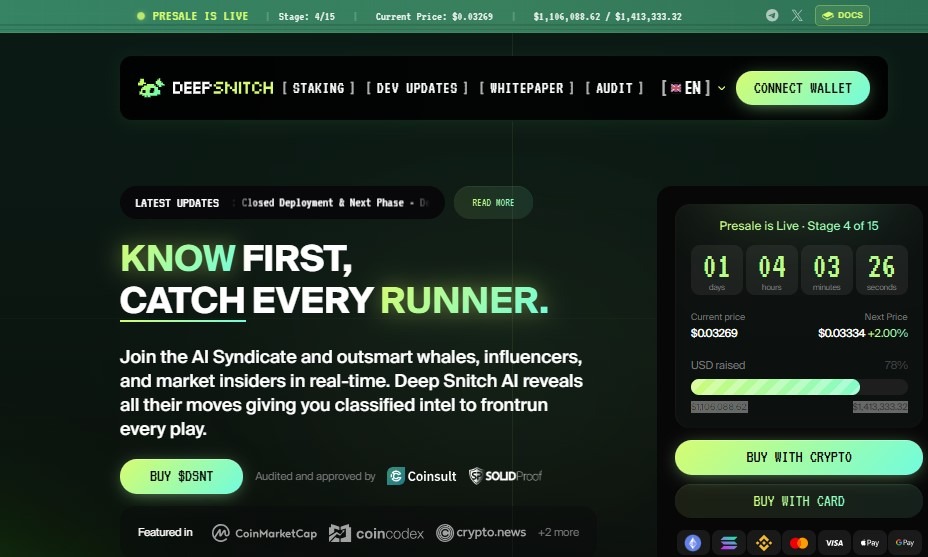 DeepSnitch AI ($DSNT)