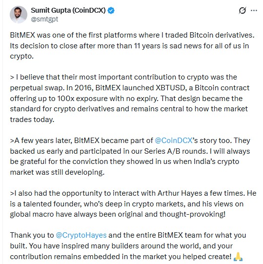 BitMEX shutdown news 