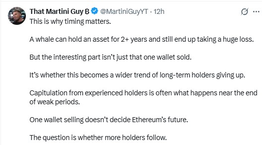 Ethereum News Whale Sells 5000 ETH