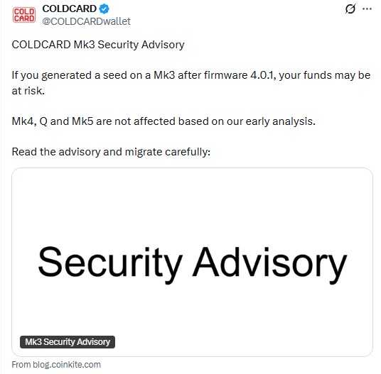Coldcard Mk3 Hack  