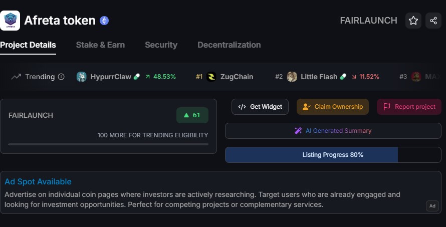Official Afreta Token 