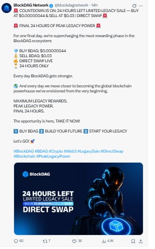 BlockDAG Legacy Sale & Listing