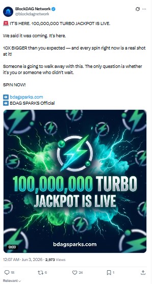 BDAG Sparks Jackpot Today