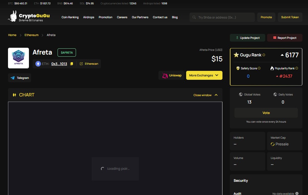 Afreta crypto project