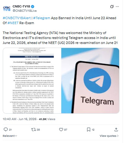 Telegram Ban in India