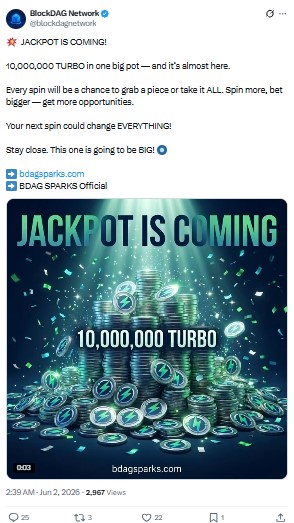 BDAG Sparks Jackpot Update 