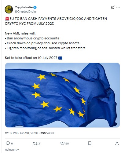 EU AMLR crypto rules
