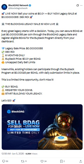 BlockDAG Legacy Sale