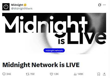 Cardano Midnight Mainnet Launch