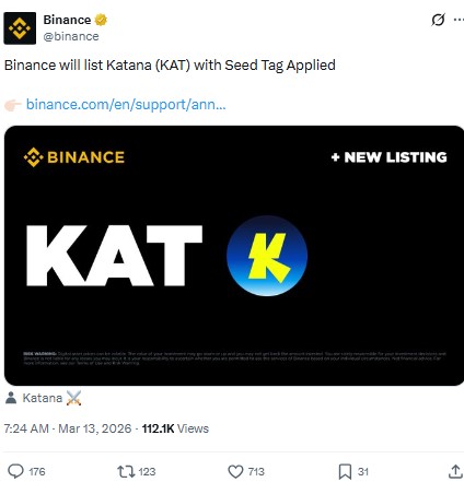 Katana Binance Listing:
