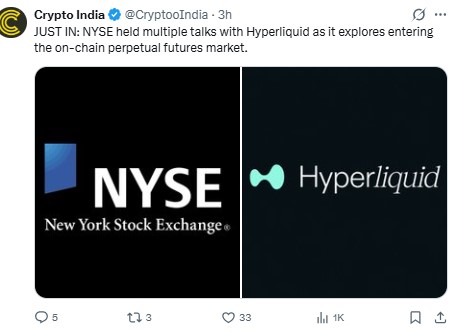 Hyperliquid ICE Talks News