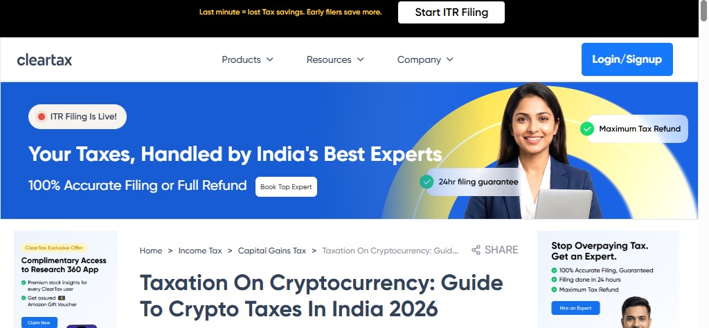 Crypto ITR Filing 