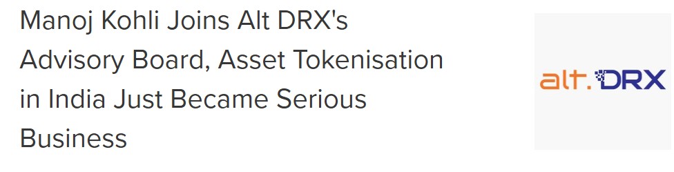 manoj kohli joins altdrx