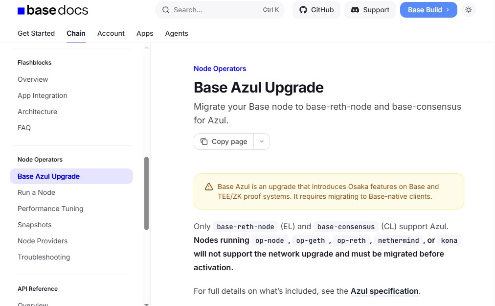 Base Network Hard Fork