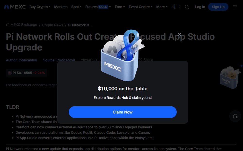 Pi Network App Studio Update