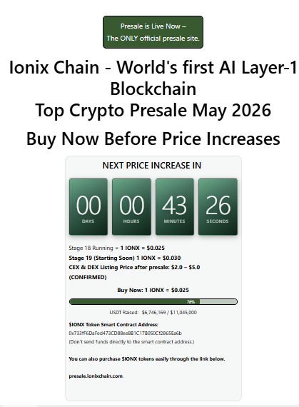 IONIX Chain Presale