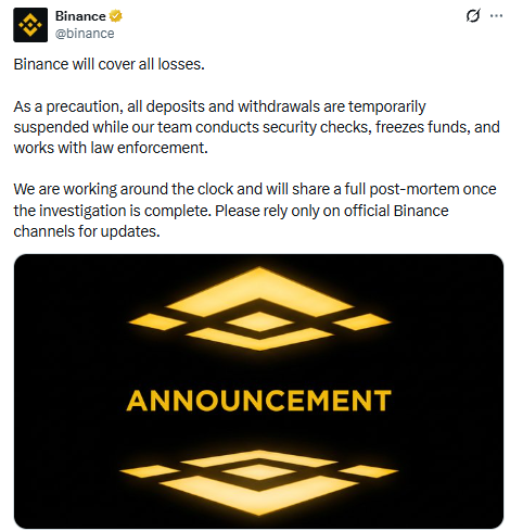 binance will absorb all loss