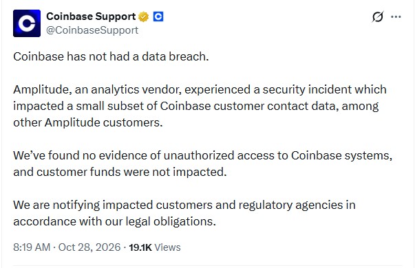 coinbase support tweet
