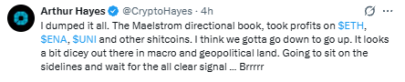 Arthur Hayes News 